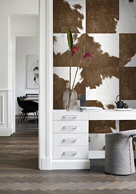 vlies wallpaper XXL koeienhuid-look bruin en wit