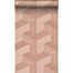 eco-texture vliesbehang grafisch 3D motief terracotta roze