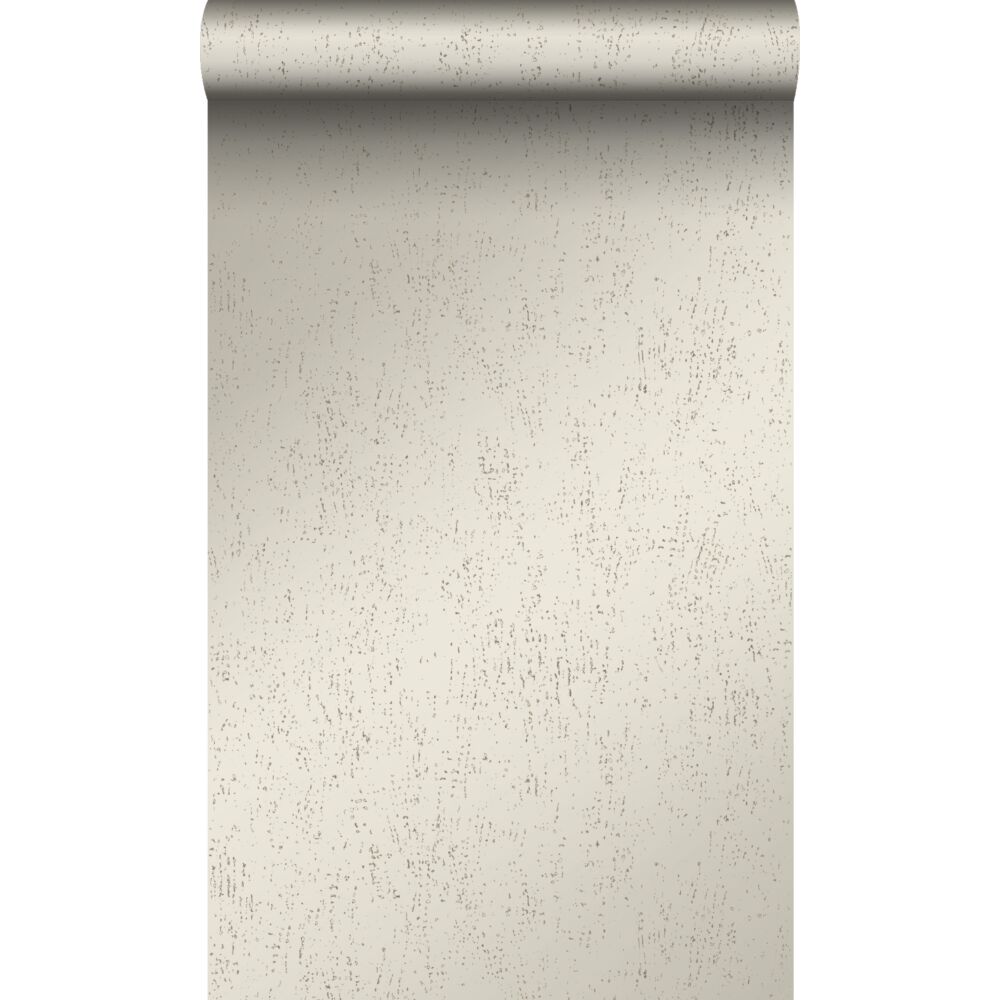 klassiek rem patroon behang metaal-look warm zilver - behang