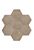 zelfklevende eco-leer tegels hexagon zand beige