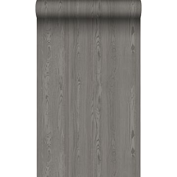behang houten planken grijs