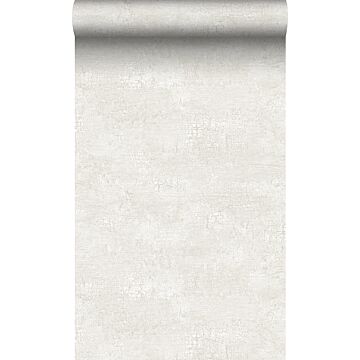 behang natuursteen met craquelé effect wit
