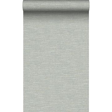 behang linnenstructuur blauw grijs