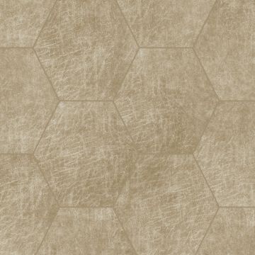 zelfklevende eco-leer tegels hexagon zand beige
