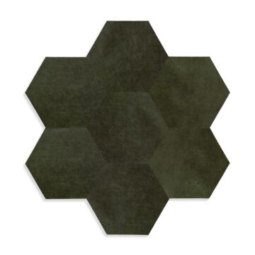 zelfklevende eco-leer tegels hexagon olijfgroen
